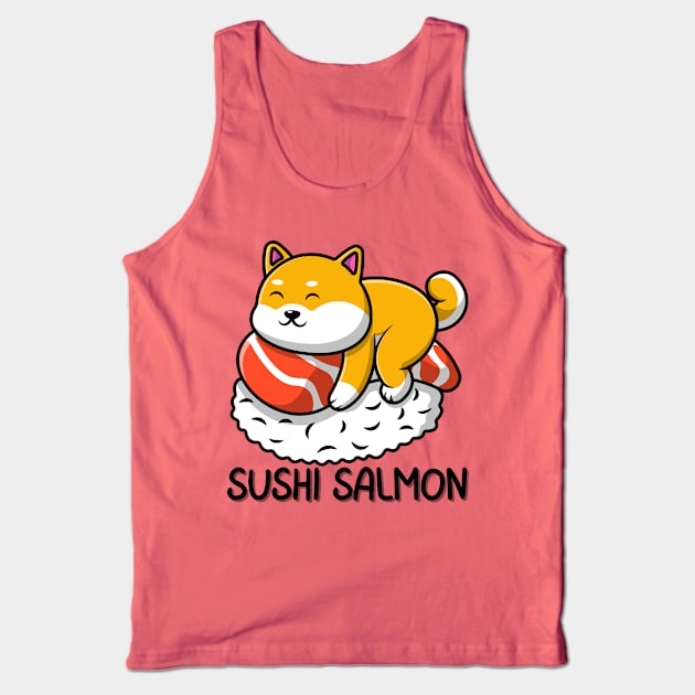 Sushi salmon kawaii Tank Top by Indiestyle